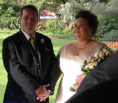 Darrin and Kellie during the ceremony