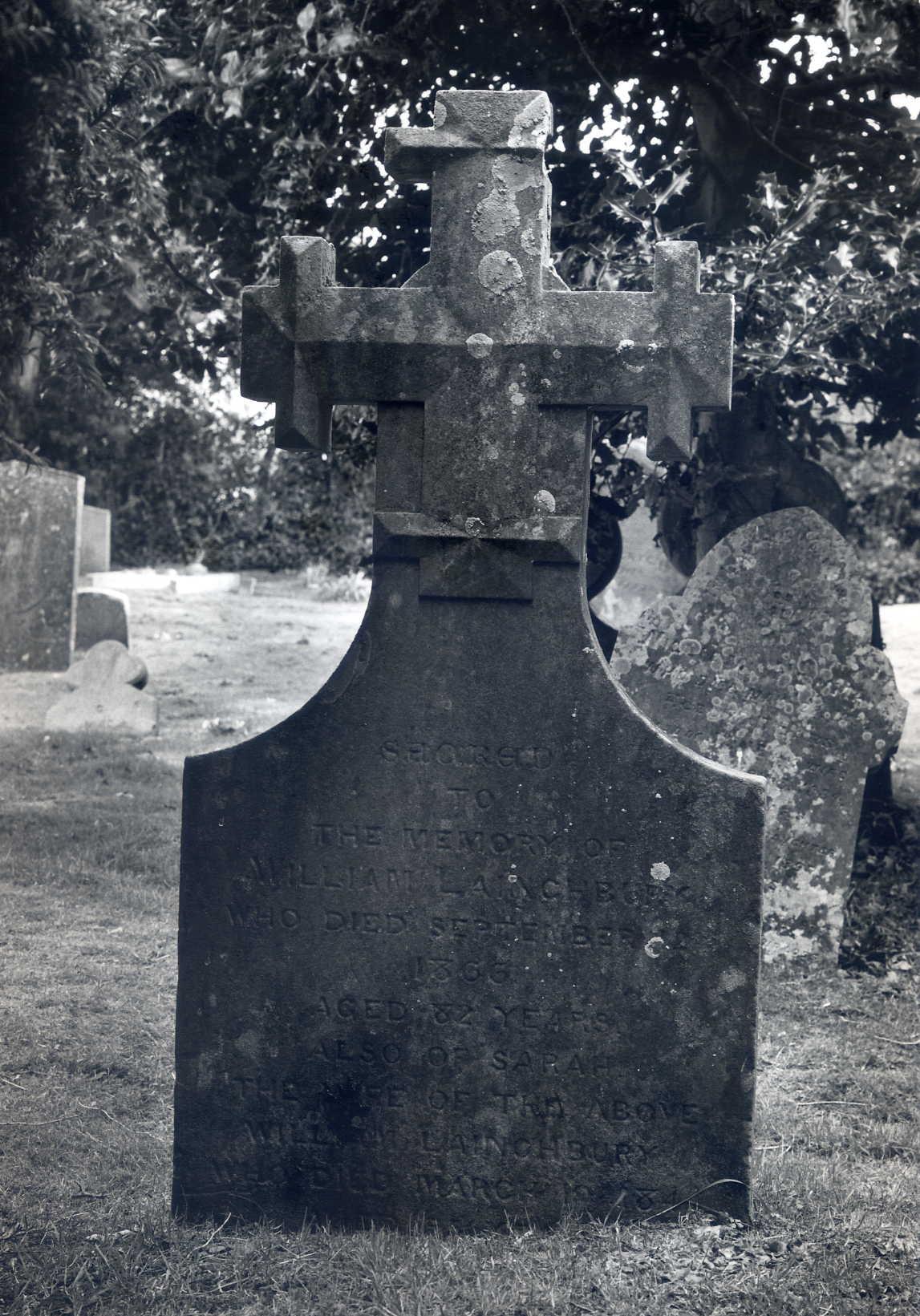 William and Sarah LAINCHBURYs grave marker